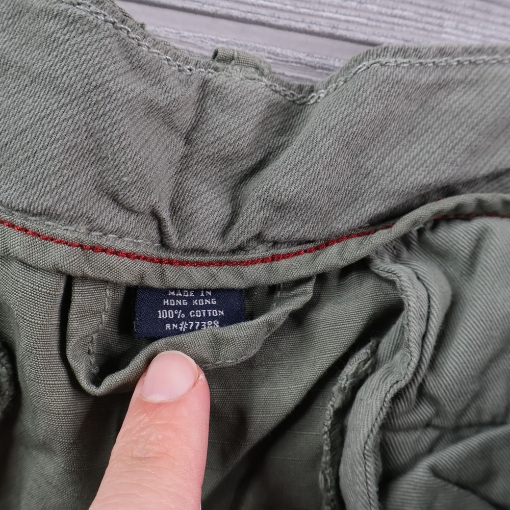 NEW J Crew Shorts Mens 33 Green Military Baggy Cargo Paratrooper Flight Wideleg - Picture 3 of 6